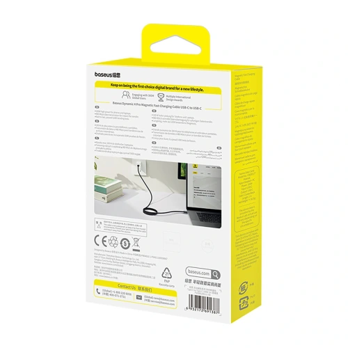 Kabel Baseus Dynamic 4 Pro Fast USB-C do USB-C 100W 1m czarny