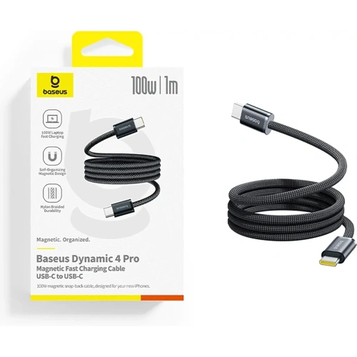 Kabel Baseus Dynamic 4 Pro Fast USB-C do USB-C 100W 1m czarny