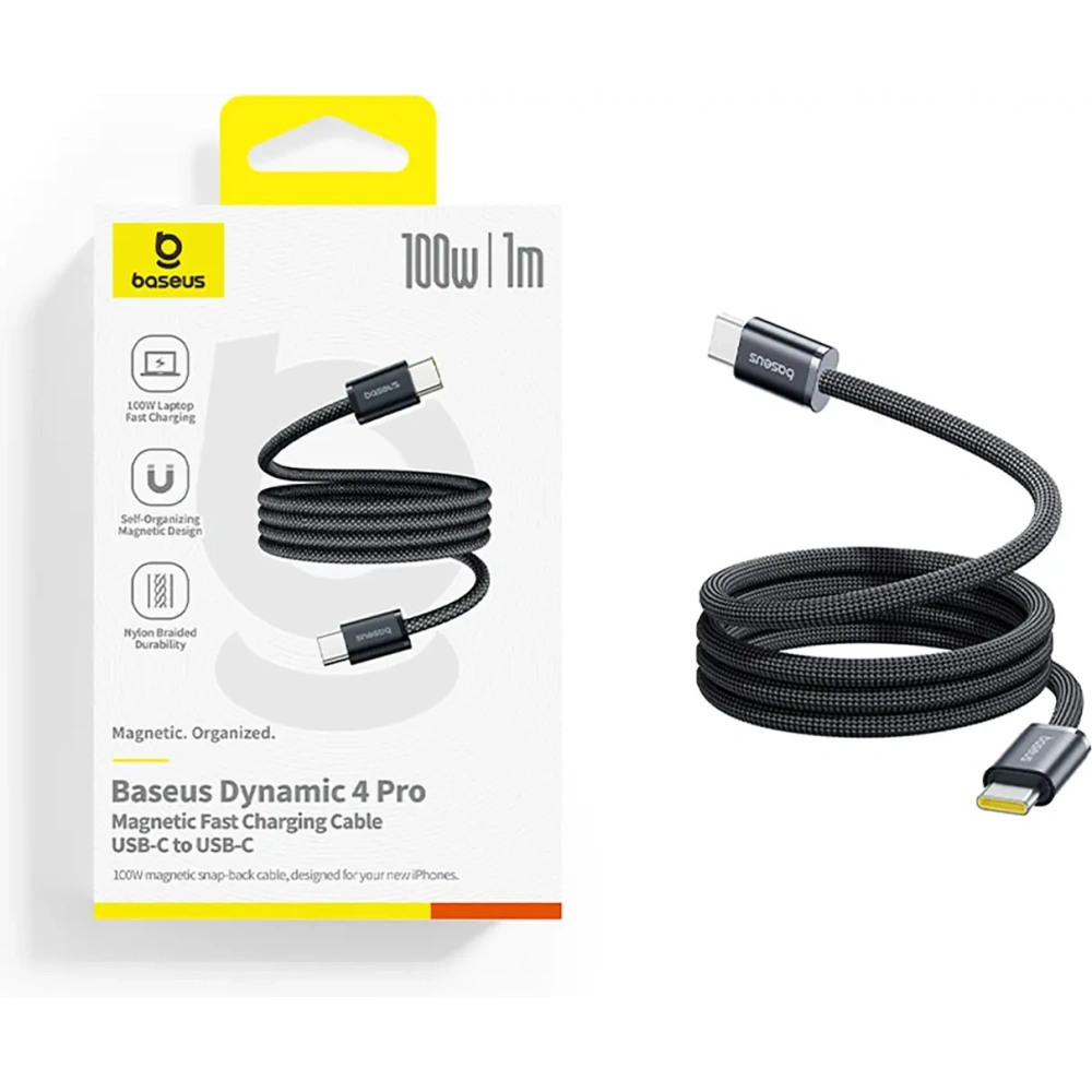 Kabel Baseus Dynamic 4 Pro Fast USB-C do USB-C 100W 1m czarny Kabel Baseus Dynamic 4 Pro Fast USB-C do USB-C 100W 1m czarny