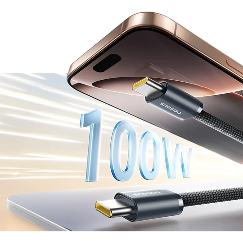 Kabel Baseus Dynamic 4 Pro Fast USB-C do USB-C 100W 1m czarny