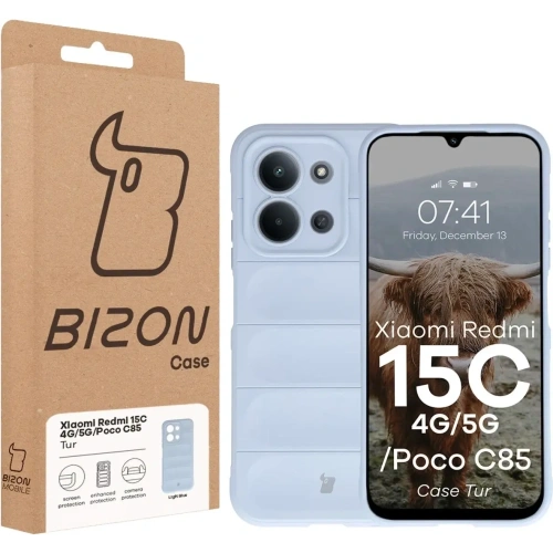 Pancerne etui Bizon Case Tur do Xiaomi Redmi 15C 4G / 5G / POCO C85 4G jasnoniebieskie