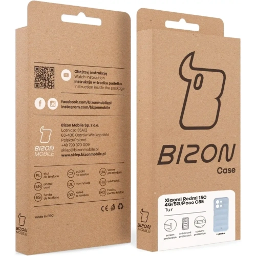 Pancerne etui Bizon Case Tur do Xiaomi Redmi 15C 4G / 5G / POCO C85 4G jasnoniebieskie