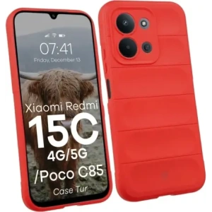 Pancerne etui Bizon Case Tur do Xiaomi Redmi 15C 4G / 5G / POCO C85 4G czerwone