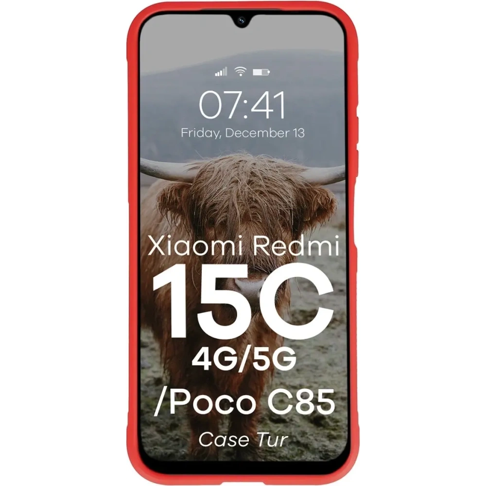 Pancerne etui Bizon Case Tur do Xiaomi Redmi 15C 4G / 5G / POCO C85 4G czerwone Pancerne etui Bizon Case Tur do Xiaomi Redmi 15C 4G / 5G / POCO C85 4G czerwone