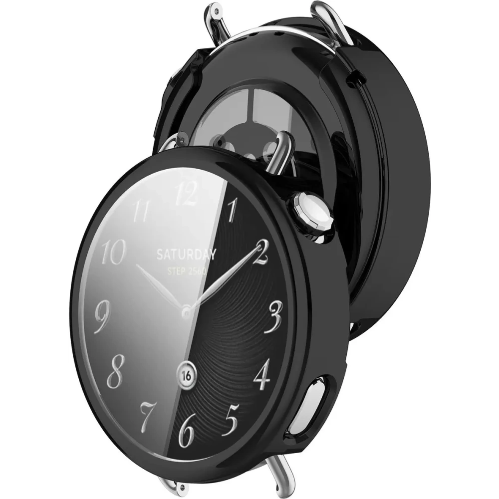 Etui z osłoną ekranu Bizon Case Watch Felipe do Xiaomi Watch S4 41mm czarne Etui z osłoną ekranu Bizon Case Watch Felipe do Xiaomi Watch S4 41mm czarne