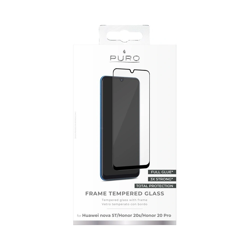 Hurtownia GSM - Sklo tvrzené PURO Frame Tempered Glass Huawei Nova 5T - PUR208 - {ean13} - Hurt