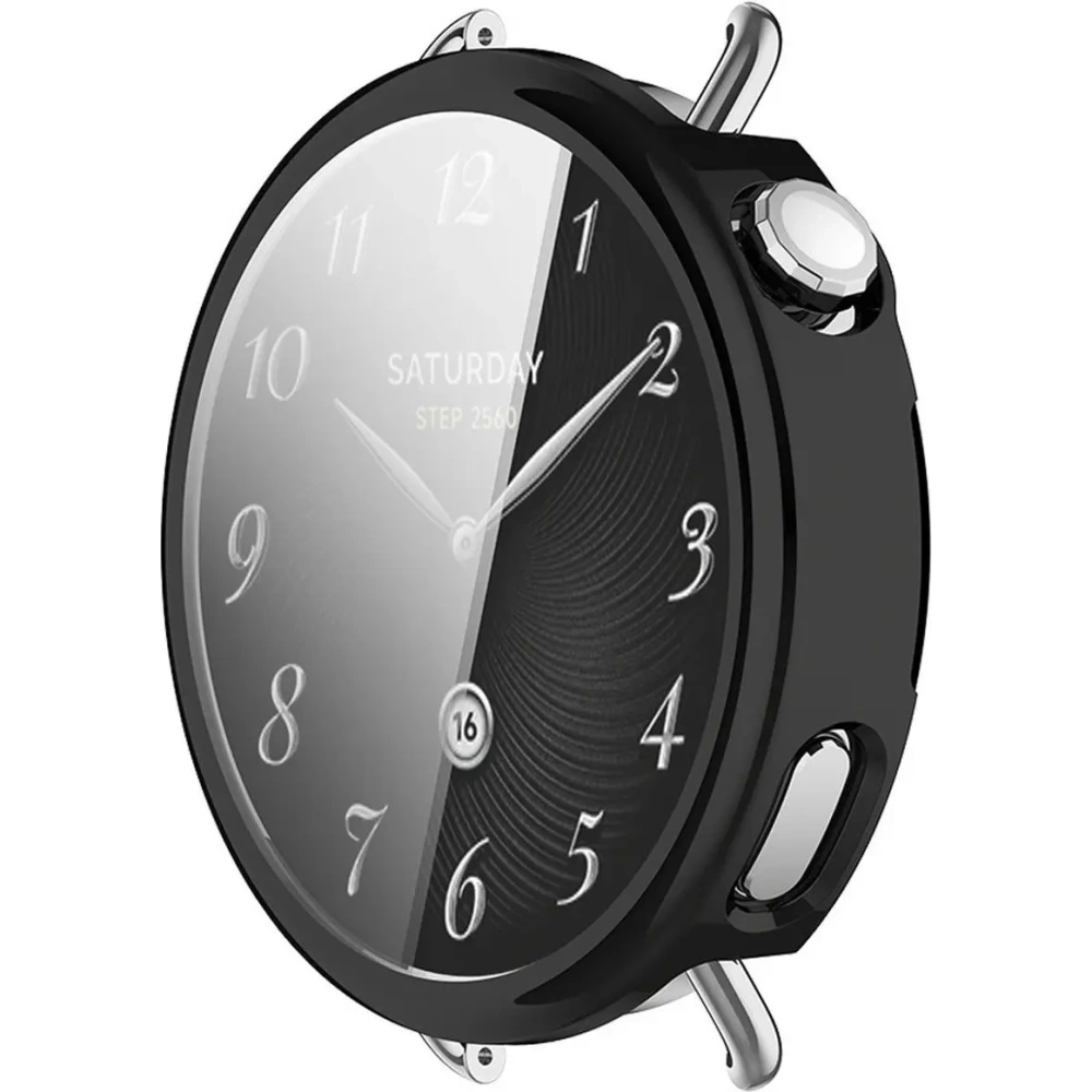 Etui z osłoną ekranu Bizon Case Watch Felipe do Xiaomi Watch S4 41mm czarne Etui z osłoną ekranu Bizon Case Watch Felipe do Xiaomi Watch S4 41mm czarne