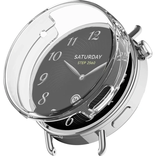 Etui z osłoną ekranu Bizon Case Watch Felipe do Xiaomi Watch S4 41mm przezroczyste