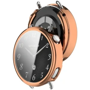 Etui z osłoną ekranu Bizon Case Watch Felipe do Xiaomi Watch S4 41mm różowozłote