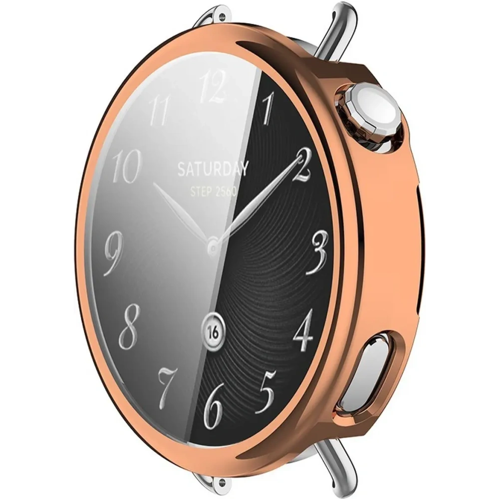 Etui z osłoną ekranu Bizon Case Watch Felipe do Xiaomi Watch S4 41mm różowozłote Etui z osłoną ekranu Bizon Case Watch Felipe do Xiaomi Watch S4 41mm różowozłote