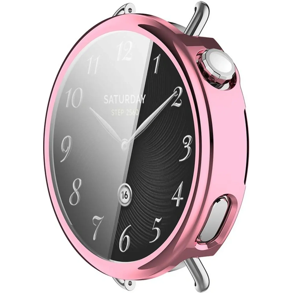 Etui z osłoną ekranu Bizon Case Watch Felipe do Xiaomi Watch S4 41mm różowe Etui z osłoną ekranu Bizon Case Watch Felipe do Xiaomi Watch S4 41mm różowe