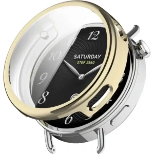 Etui z osłoną ekranu Bizon Case Watch Felipe do Xiaomi Watch S4 41mm złote