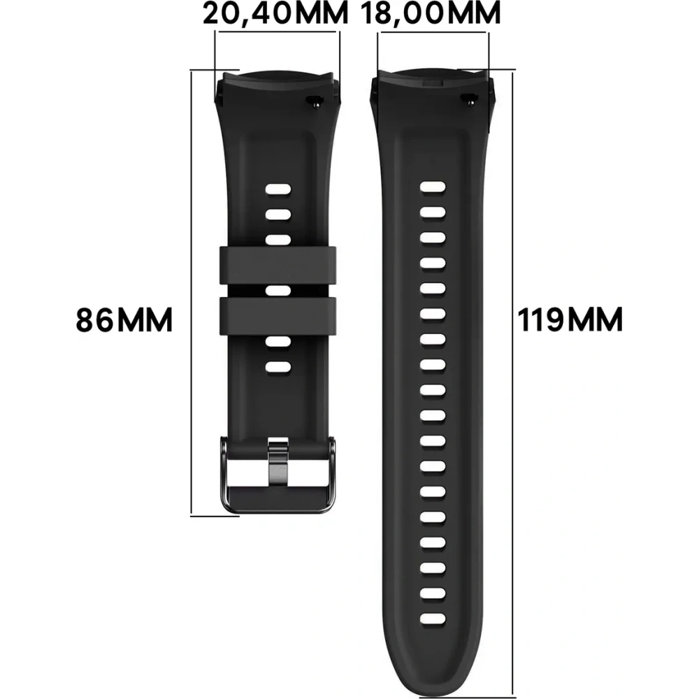 Silikonowy pasek Bizon Strap Watch Silicone T do Huawei Watch 5 42mm czarny