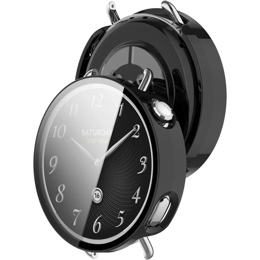 Etui ze szkłem do zegarka Bizon Case+Glass Watch do Xiaomi Watch S4 41mm czarne Etui ze szkłem do zegarka Bizon Case+Glass Watch do Xiaomi Watch S4 41mm czarne