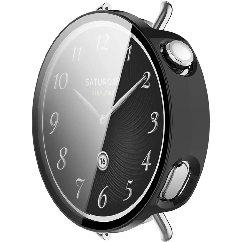 Etui ze szkłem do zegarka Bizon Case+Glass Watch do Xiaomi Watch S4 41mm czarne Etui ze szkłem do zegarka Bizon Case+Glass Watch do Xiaomi Watch S4 41mm czarne