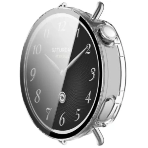 Etui ze szkłem do zegarka Bizon Case+Glass Watch do Xiaomi Watch S4 41mm przeźroczyste