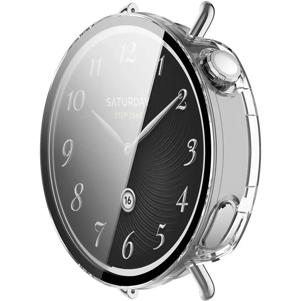Etui ze szkłem do zegarka Bizon Case+Glass Watch do Xiaomi Watch S4 41mm przeźroczyste Etui ze szkłem do zegarka Bizon Case+Glass Watch do Xiaomi Watch S4 41mm przeźroczyste