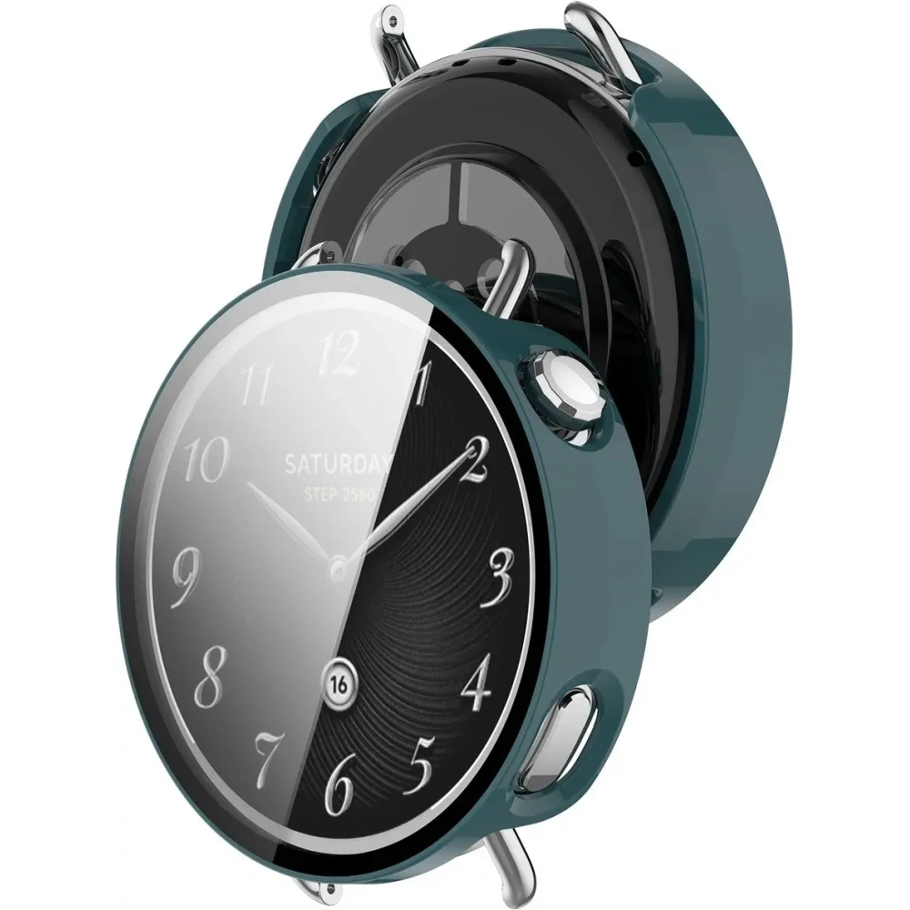 Etui ze szkłem do zegarka Bizon Case+Glass Watch do Xiaomi Watch S4 41mm zielone Etui ze szkłem do zegarka Bizon Case+Glass Watch do Xiaomi Watch S4 41mm zielone