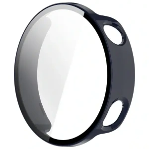 Etui ze szkłem do zegarka Bizon Case+Glass Watch do Xiaomi Watch S4 41mm niebiekie
