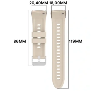 Silikonowy pasek Bizon Strap Watch Silicone T do Huawei Watch 5 42mm beżowy