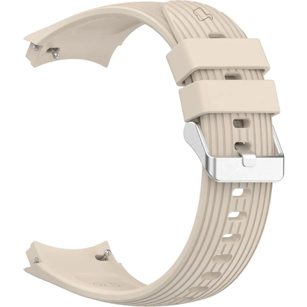 Silikonowy pasek Bizon Strap Watch Silicone T do Huawei Watch 5 42mm beżowy