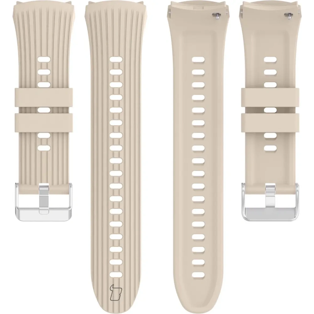 Silikonowy pasek Bizon Strap Watch Silicone T do Huawei Watch 5 42mm beżowy