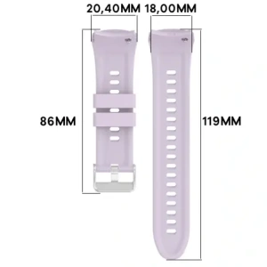 Silikonowy pasek Bizon Strap Watch Silicone T do Huawei Watch 5 42mm fioletowy