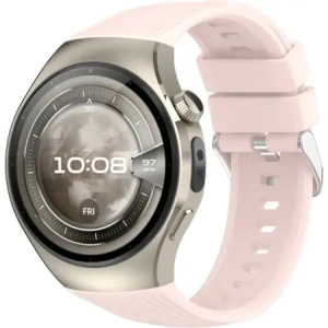 Silikonowy pasek Bizon Strap Watch Silicone T do Huawei Watch 5 42mm różowy