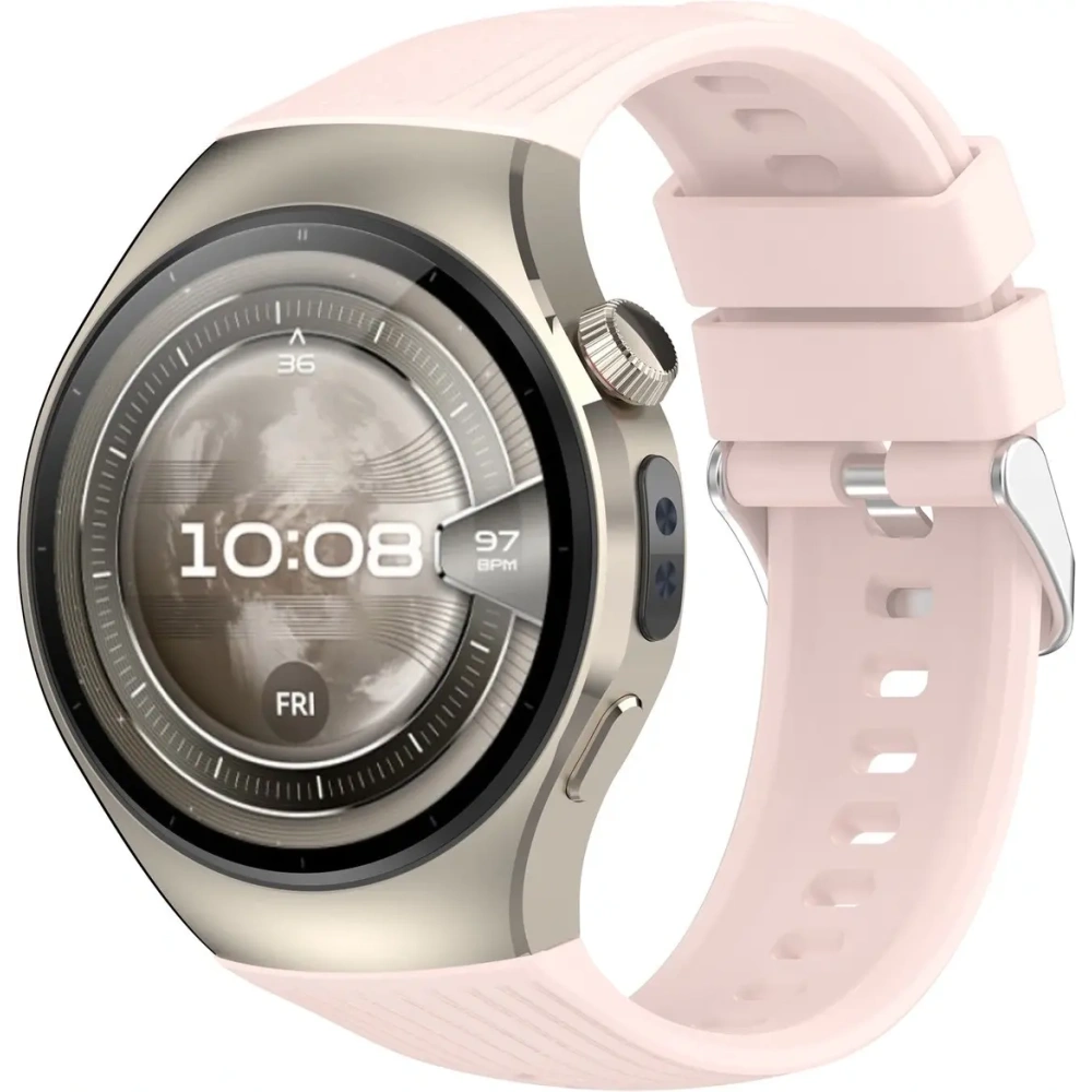 Silikonowy pasek Bizon Strap Watch Silicone T do Huawei Watch 5 42mm różowy