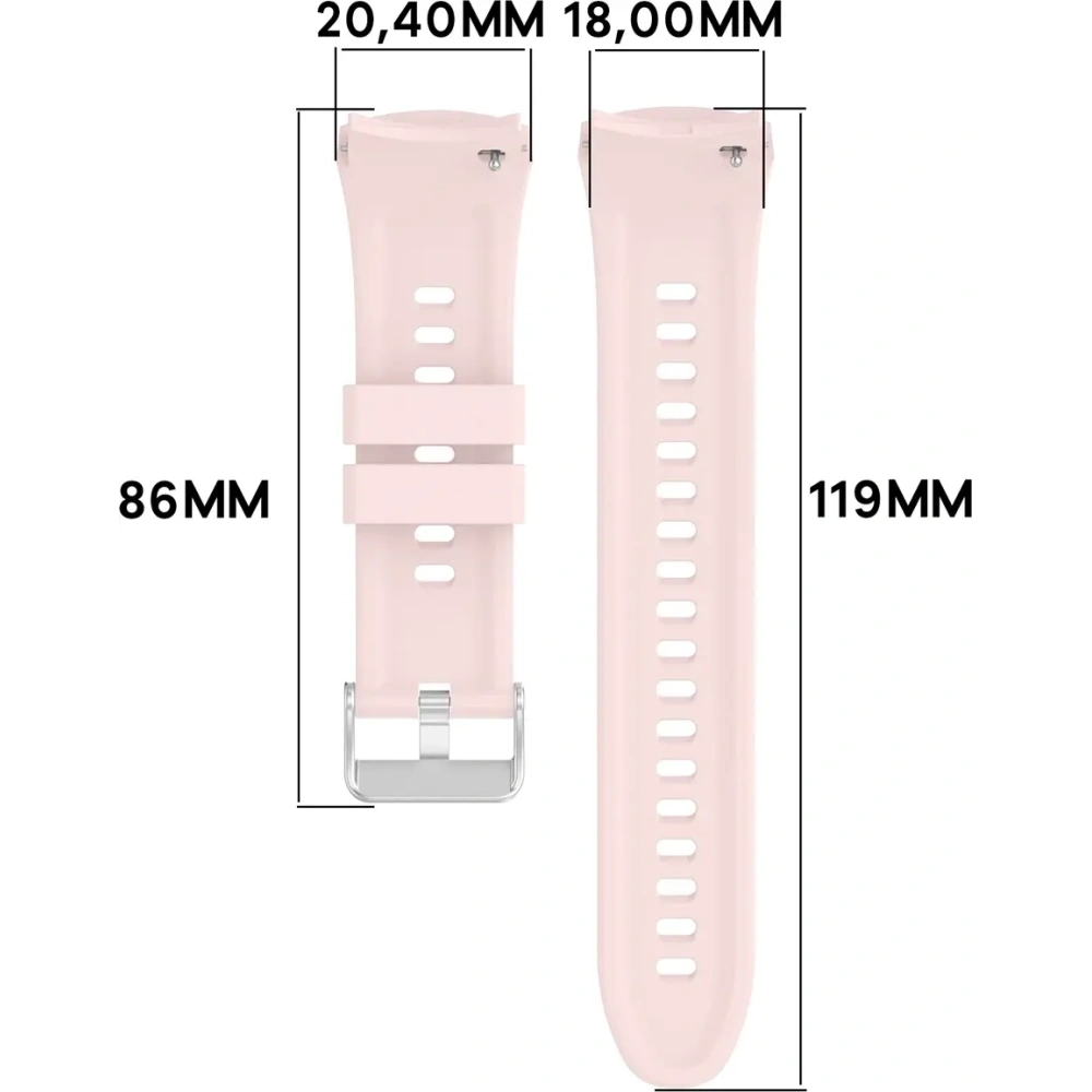 Silikonowy pasek Bizon Strap Watch Silicone T do Huawei Watch 5 42mm różowy