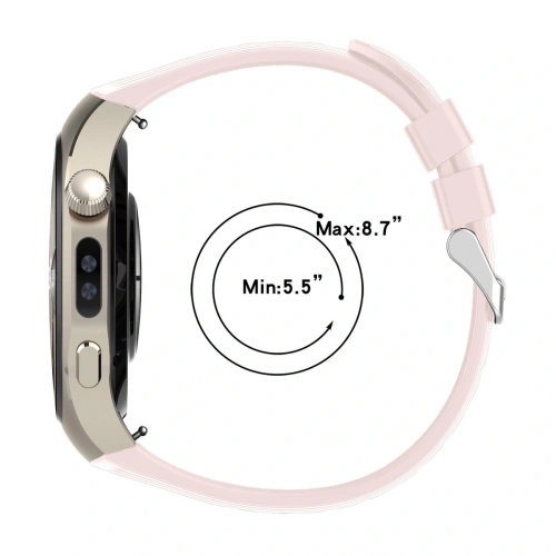 Silikonowy pasek Bizon Strap Watch Silicone T do Huawei Watch 5 42mm różowy