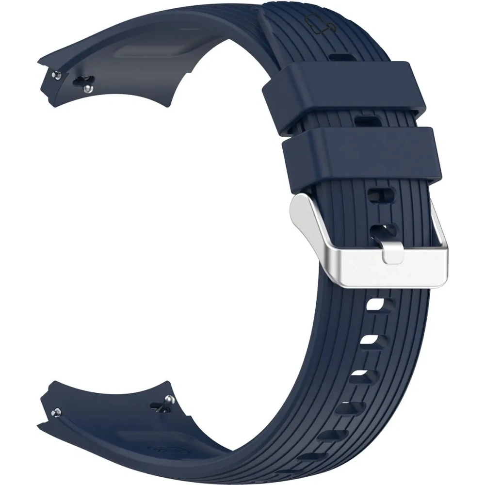 Silikonowy pasek Bizon Strap Watch Silicone T do Huawei Watch 5 42mm granatowy