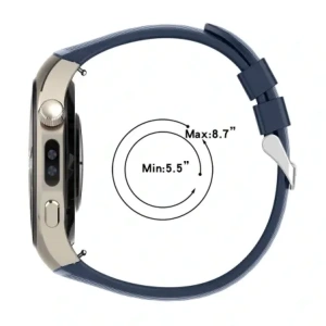 Silikonowy pasek Bizon Strap Watch Silicone T do Huawei Watch 5 42mm granatowy