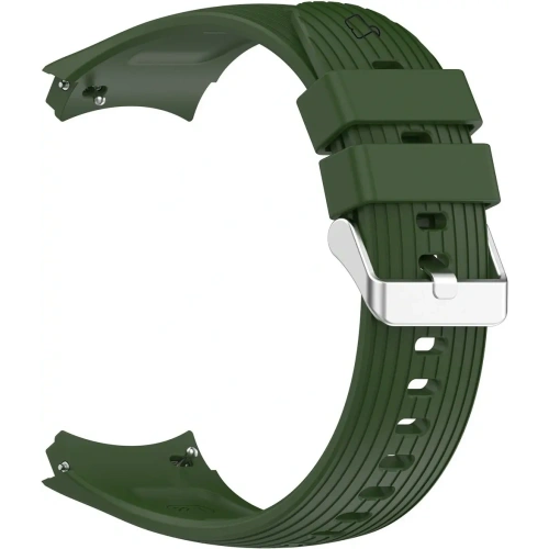 Silikonowy pasek Bizon Strap Watch Silicone T do Huawei Watch 5 42mm ciemnozielony