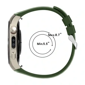 Silikonowy pasek Bizon Strap Watch Silicone T do Huawei Watch 5 42mm ciemnozielony