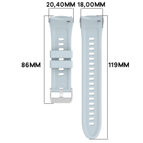 Silikonowy pasek Bizon Strap Watch Silicone T do Huawei Watch 5 42mm jasnoniebieski