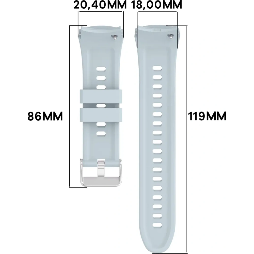 Silikonowy pasek Bizon Strap Watch Silicone T do Huawei Watch 5 42mm jasnoniebieski