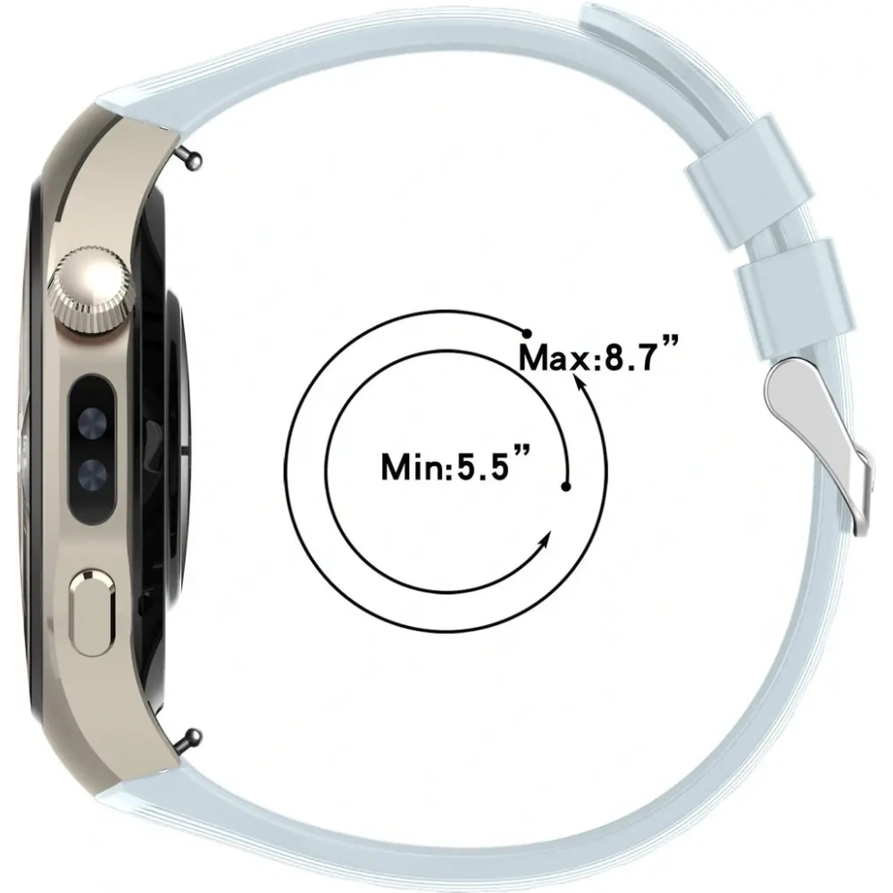 Silikonowy pasek Bizon Strap Watch Silicone T do Huawei Watch 5 42mm jasnoniebieski