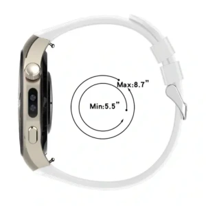 Silikonowy pasek Bizon Strap Watch Silicone T do Huawei Watch 5 42mm biały