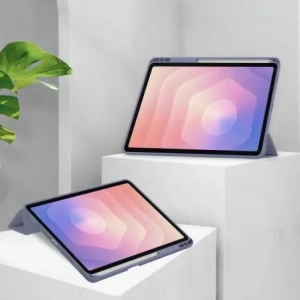 Etui z klapką Bizon Case Tab Clear Matt do Samsung Galaxy Tab S11 lawendowe