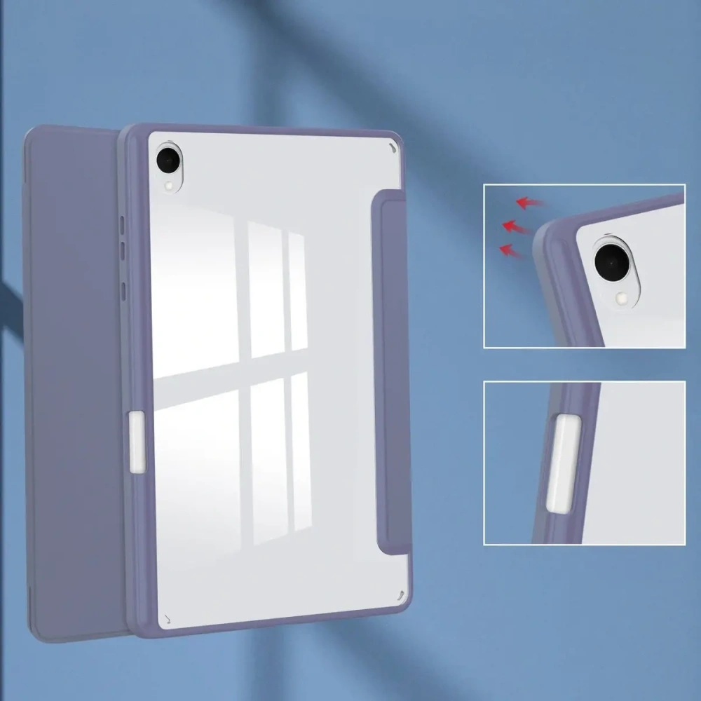 Etui z klapką Bizon Case Tab Clear Matt do Samsung Galaxy Tab S11 lawendowe