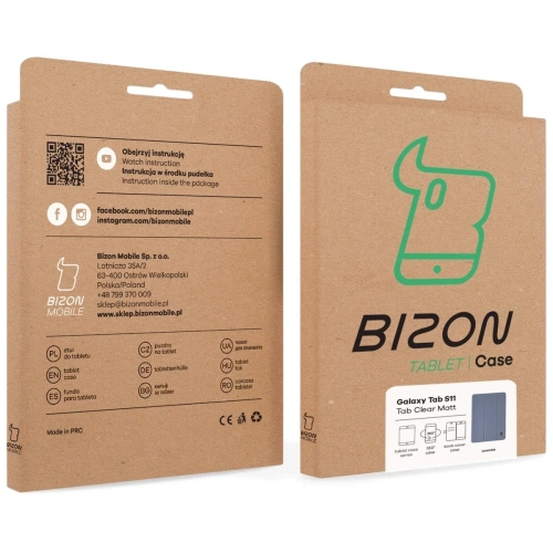 Etui z klapką Bizon Case Tab Clear Matt do Samsung Galaxy Tab S11 lawendowe