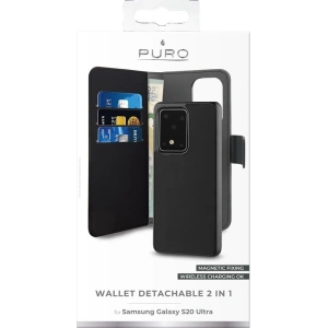 Hurtownia GSM - Etui PURO Wallet Detachable 2w1 Samsung Galaxy S20 Ultra (schwarz) - PUR214BLK - {ean13} - Hurt