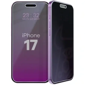 Prywatyzujące szkło hybrydowe Bizon Glass Mule Shadow do Apple iPhone 17 matowe