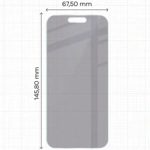 Prywatyzujące szkło hybrydowe Bizon Glass Mule Shadow do Apple iPhone 17 matowe