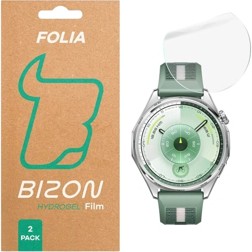Folia hydrożelowa na ekran Bizon Glass Watch Hydrogel Duo do Huawei Watch GT6 46mm [2 PACK]