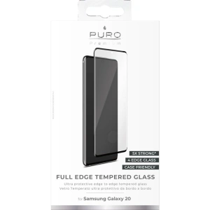 Hurtownia GSM - Szkło hartowane PURO Premium Full Edge Tempered Glass Case Friendly Samsung Galaxy S20 (czarna ramka) - PUR216BLK - {ean13} - Hurt