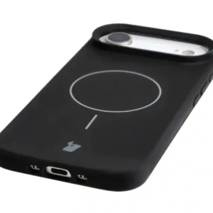 Silikonowe etui z pierścieniem magnetycznym Bizon Soft Case Magnetic do Apple iPhone Air czarne