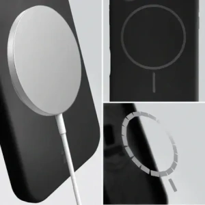 Silikonowe etui z pierścieniem magnetycznym Bizon Soft Case Magnetic do Apple iPhone Air czarne