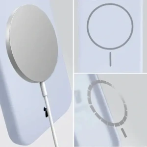 Silikonowe etui z pierścieniem magnetycznym Bizon Soft Case Magnetic do Apple iPhone Air błękitne